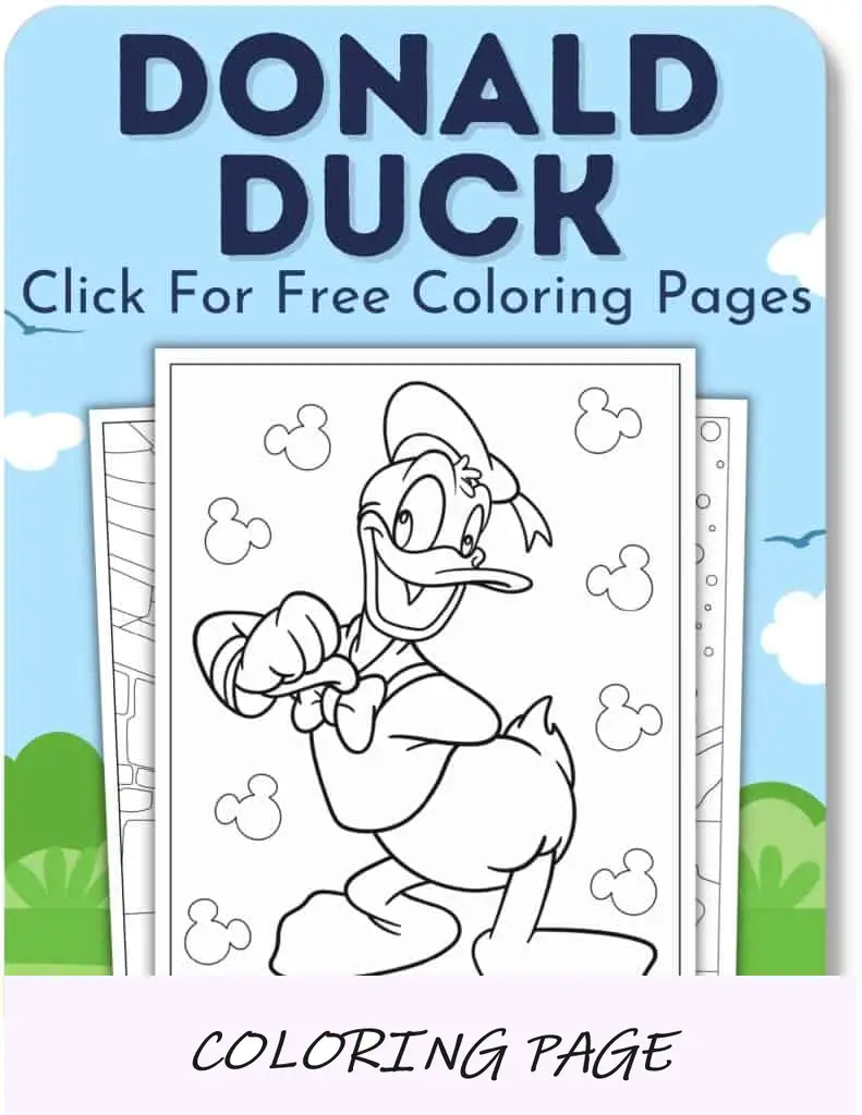 Desenhos para colorir do Pato Donald para meninos