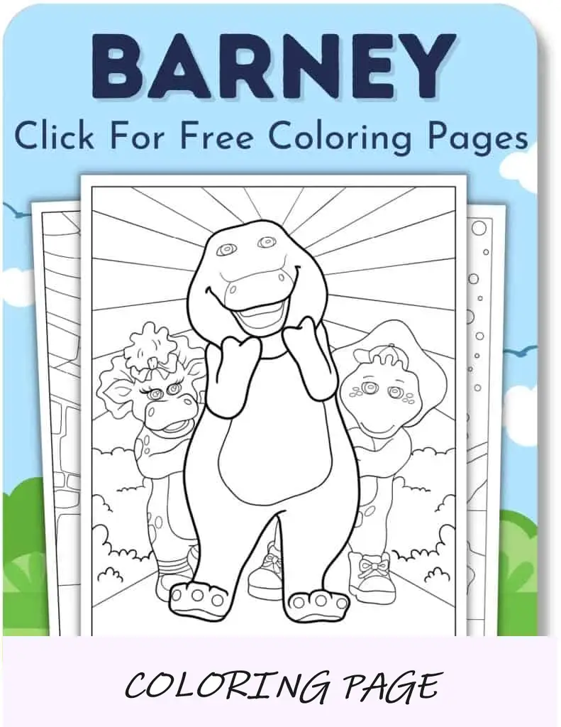 Desenhos para colorir do Barney para meninos