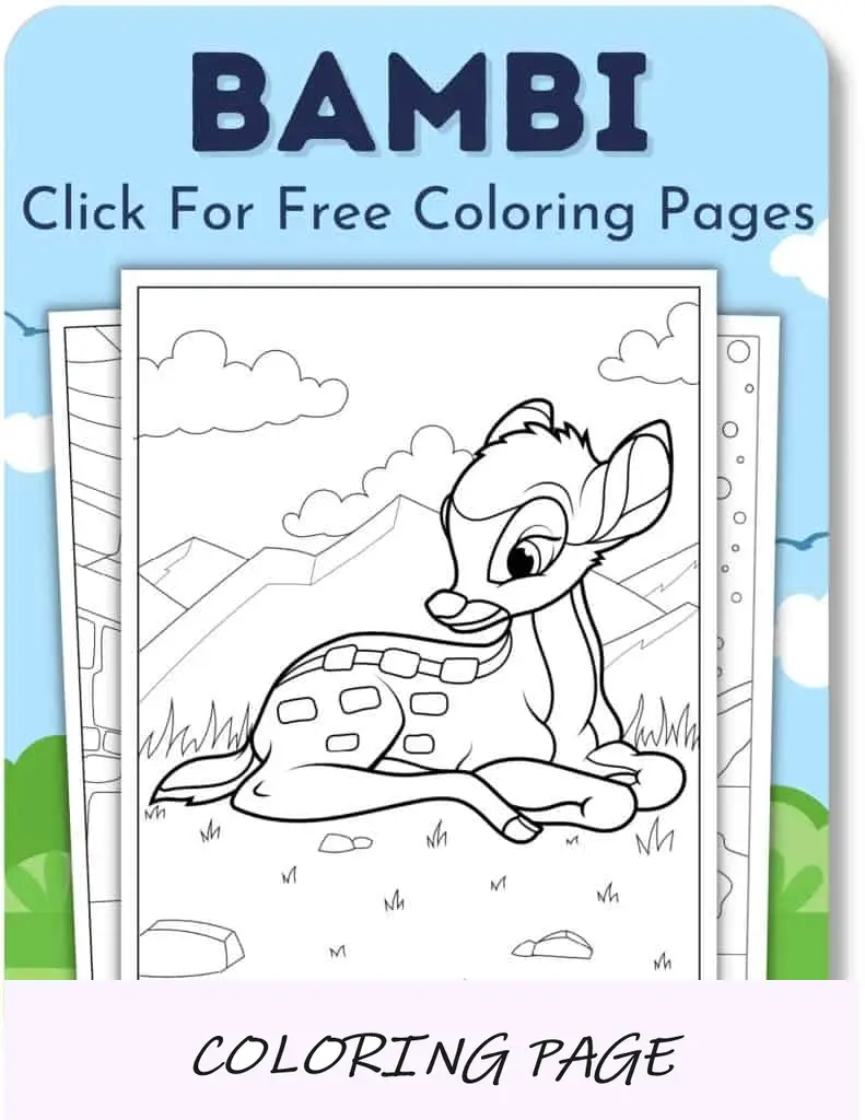 Desenhos para colorir de Bambi para meninos