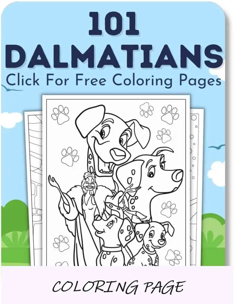 101 páginas para colorir de dálmatas para meninos
