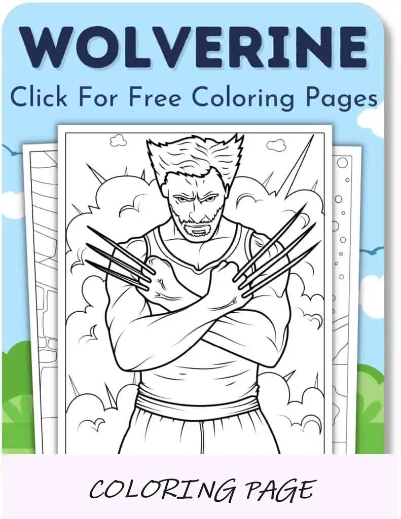 Desenhos para colorir de Wolverine para meninos