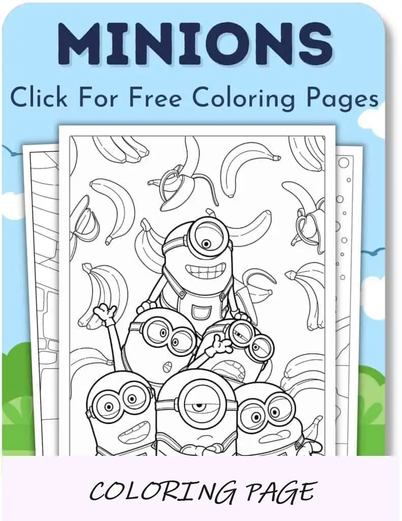 Imagem em destaque de páginas para colorir de Minions