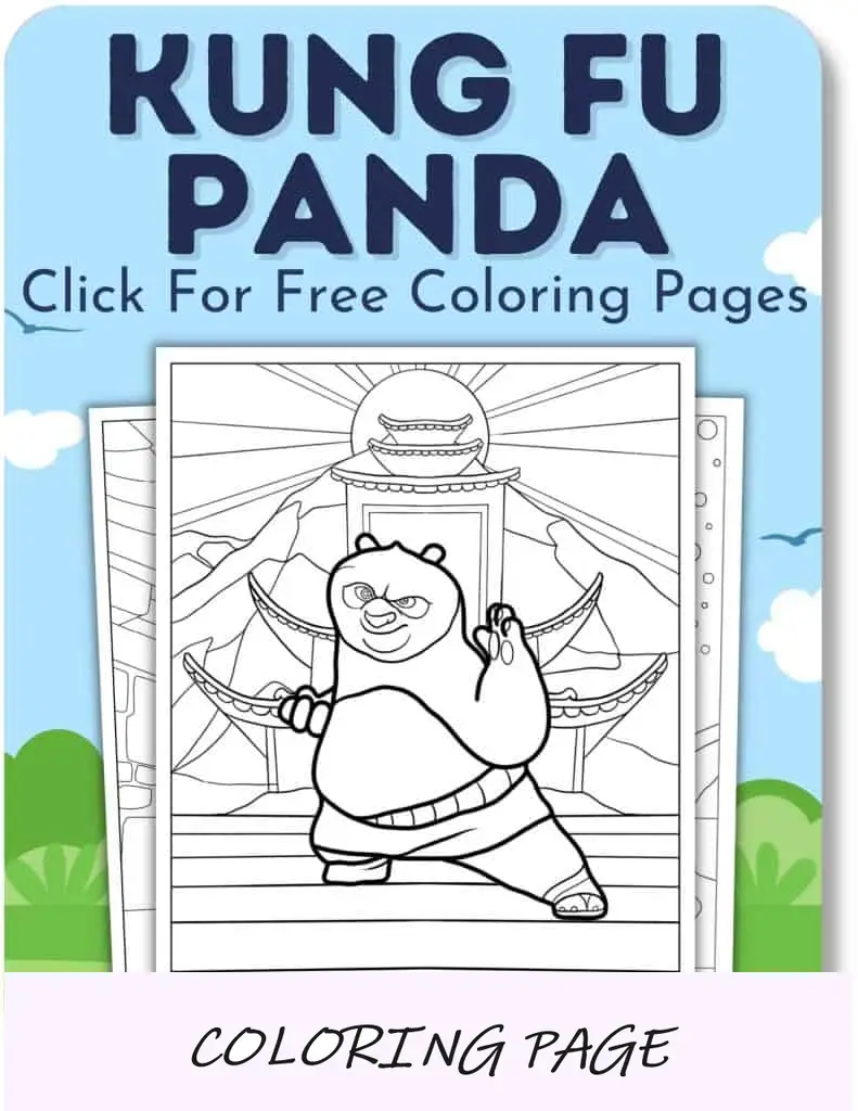 Desenhos para colorir Kung Fu Panda para meninos