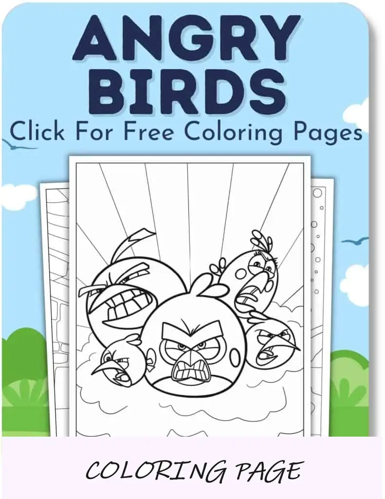 Desenhos para colorir de Angry Birds para meninos
