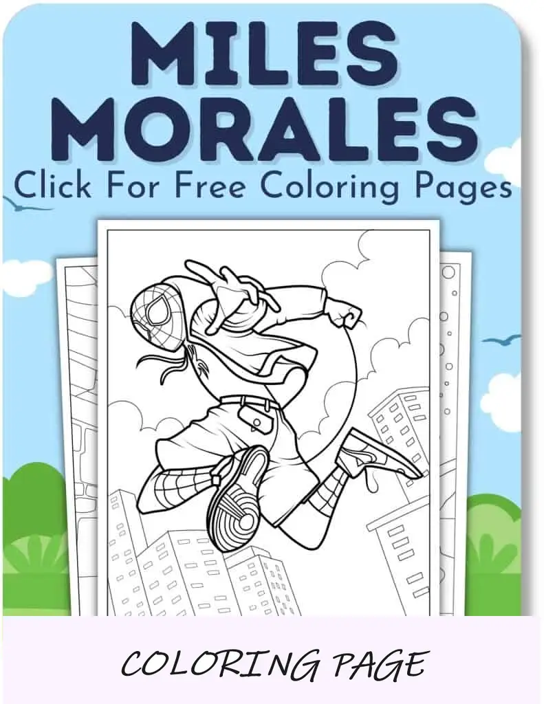 Desenhos para colorir de Miles Morales para meninos