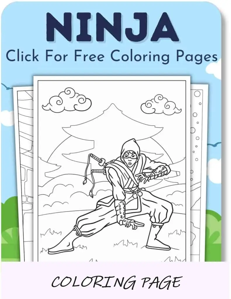 Desenhos para colorir Ninja para meninos