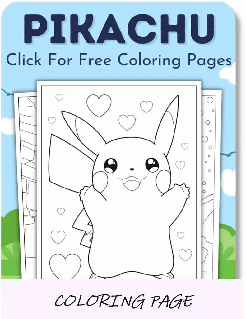 Desenhos para colorir de Pikachu para meninos