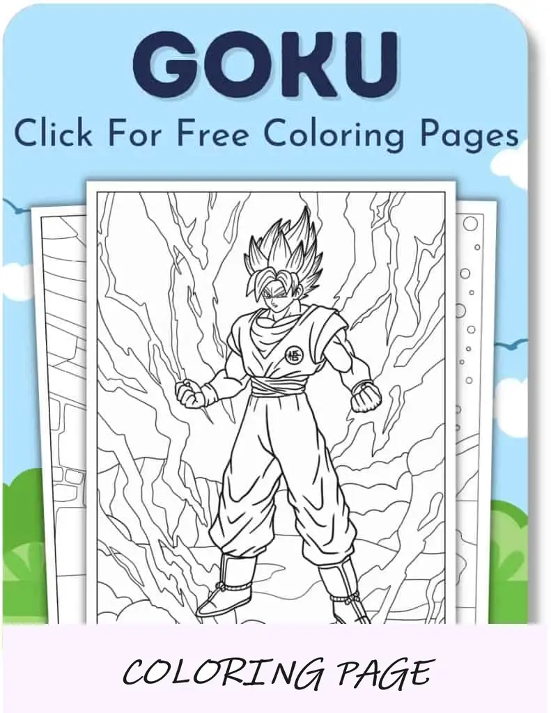Desenhos para colorir de Goku para meninos