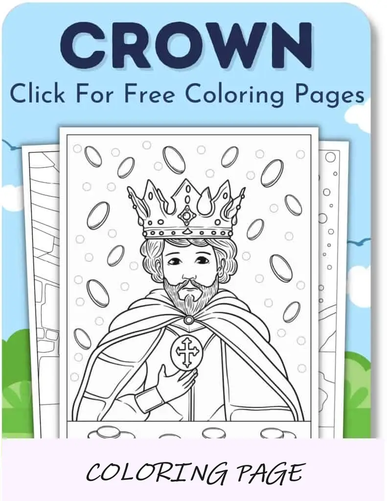 Desenhos para colorir de coroa para meninos