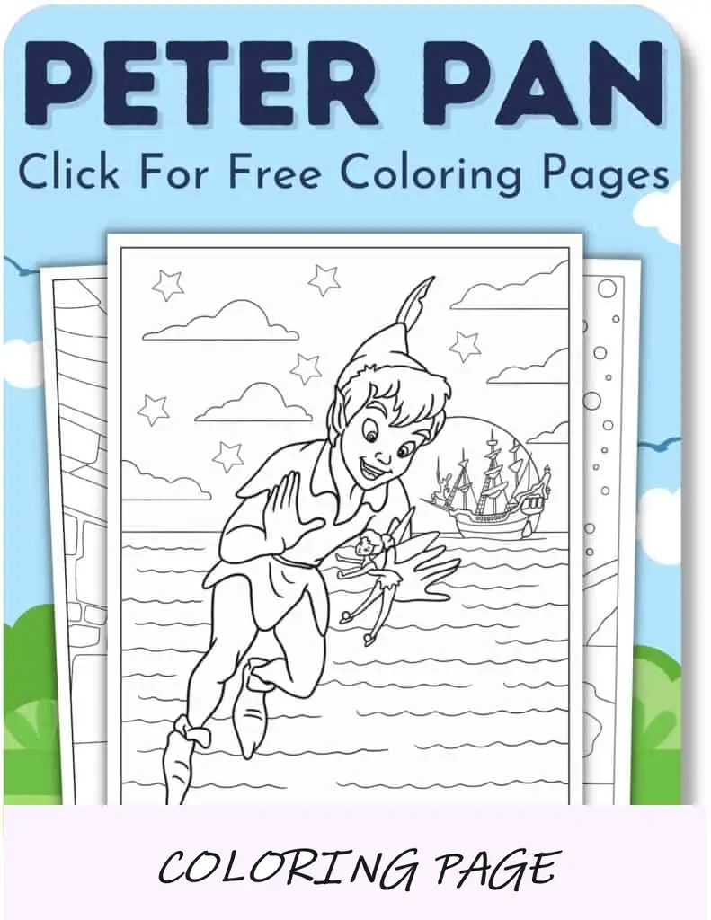 Desenhos para colorir de Peter Pan para meninos