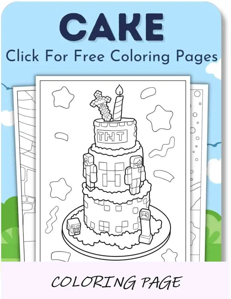 Desenhos para colorir de bolo para meninos