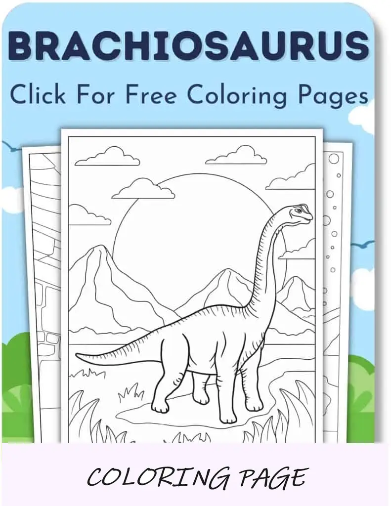 Desenhos para colorir de braquiossauro para meninos