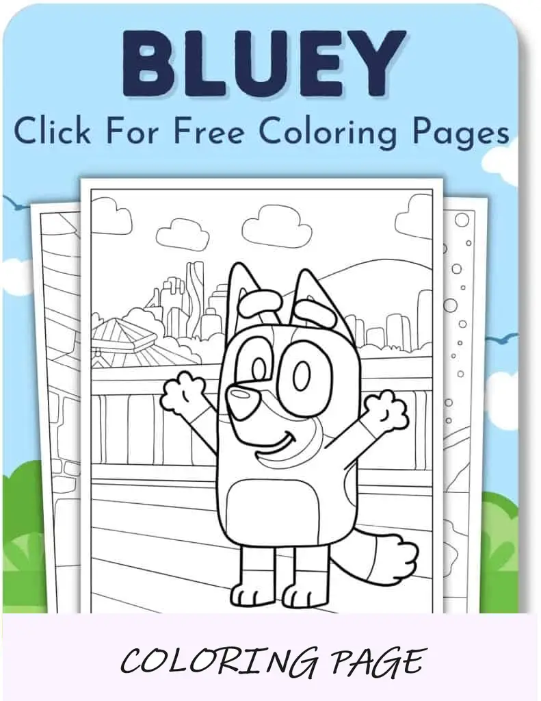 Desenhos para colorir Bluey para meninos