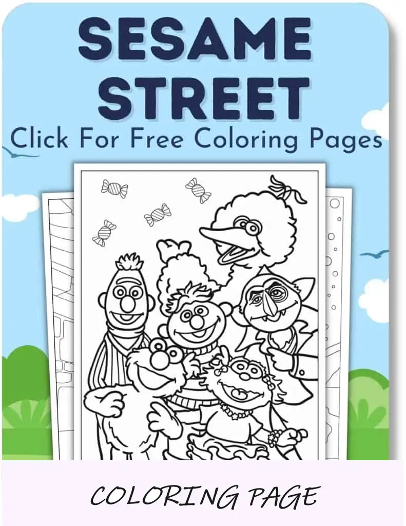 Desenhos para colorir da Vila Sésamo para meninos