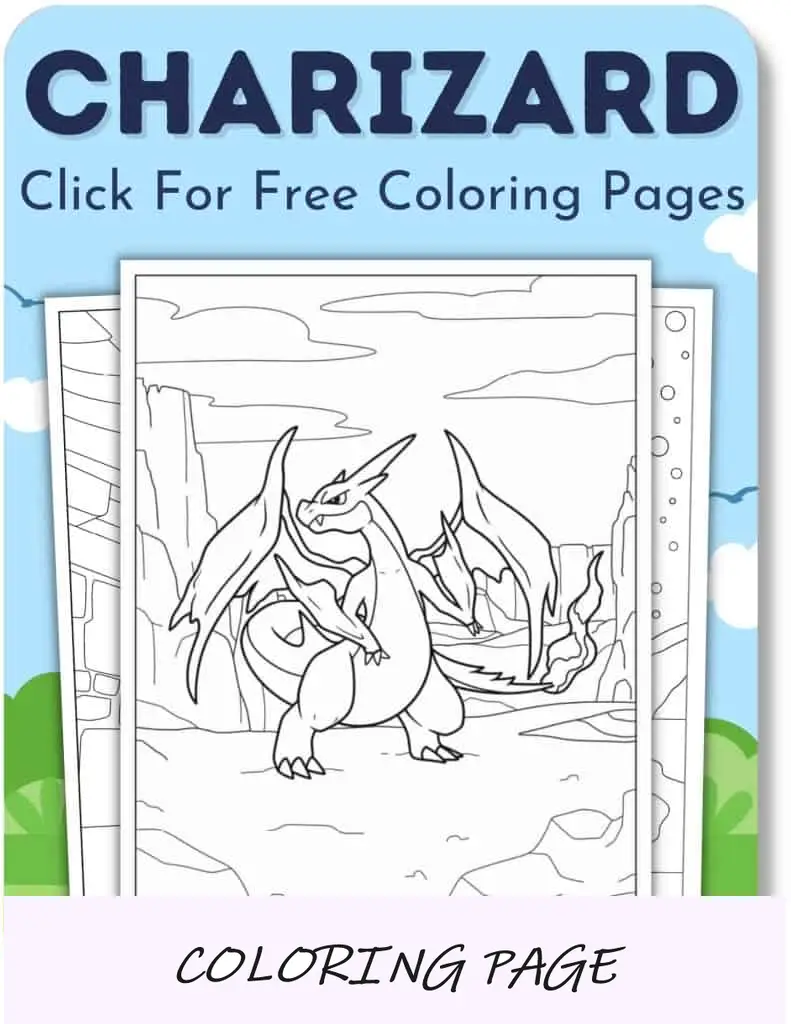Desenhos para colorir de Charizard para meninos