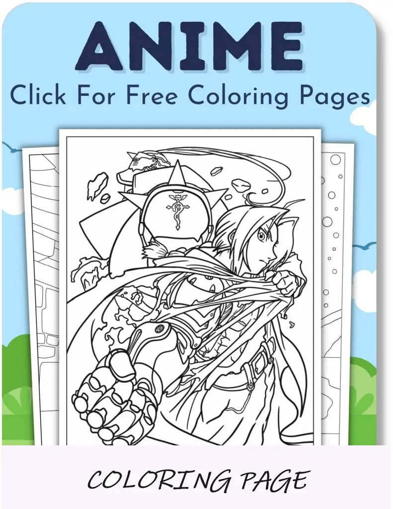 Desenhos para colorir de anime para meninos
