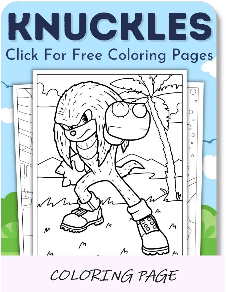 Desenhos para colorir de Knuckles para meninos