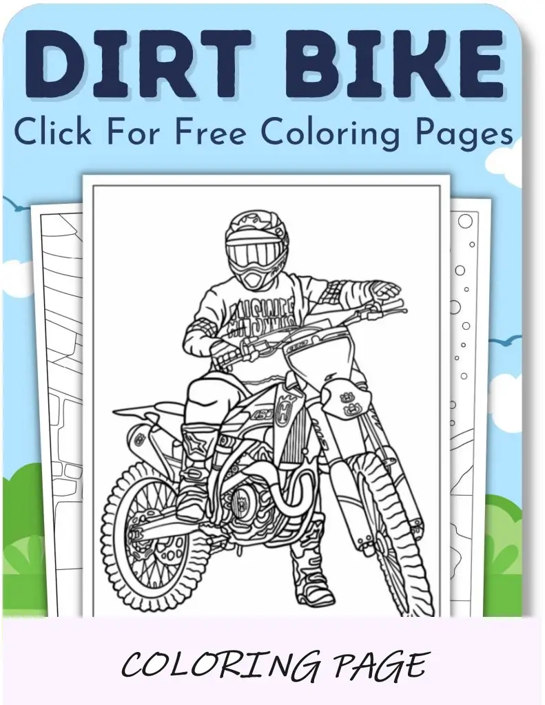 Desenhos para colorir de Dirt Bike para meninos