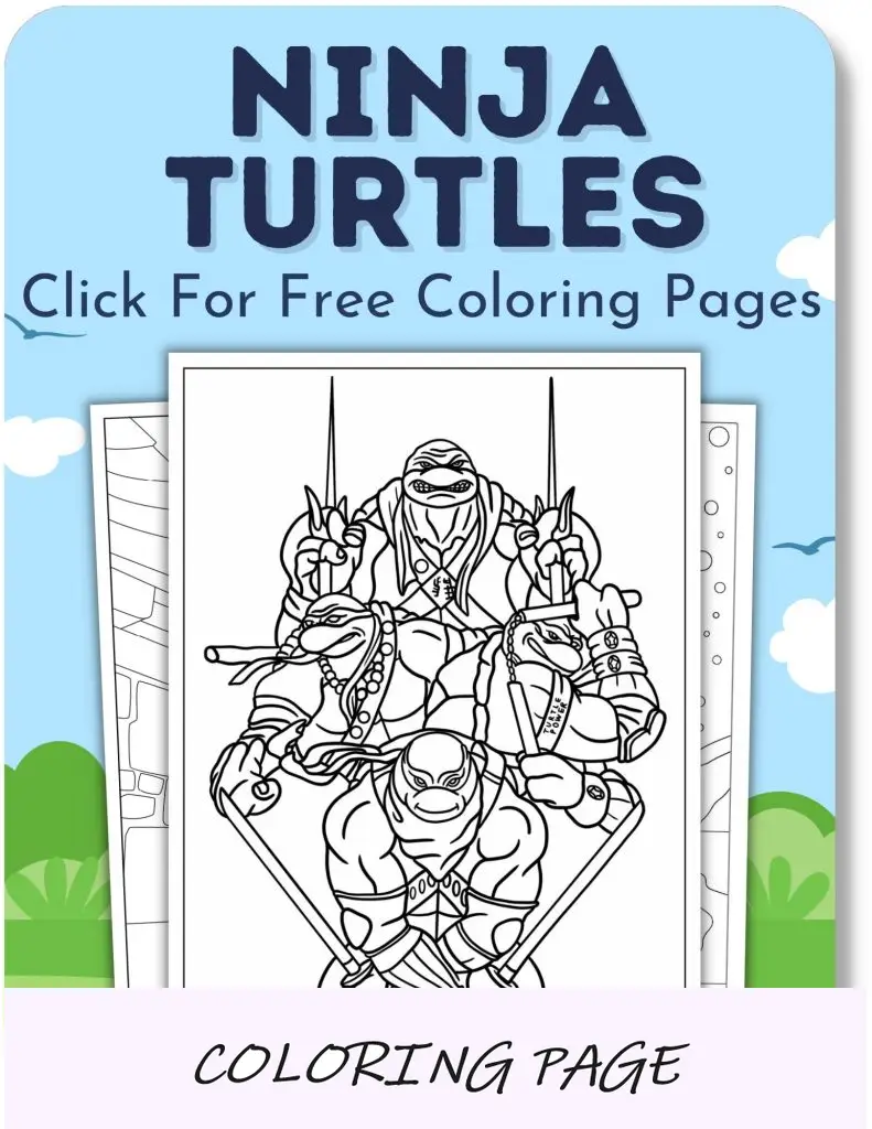 Desenhos para colorir de tartarugas ninja para meninos