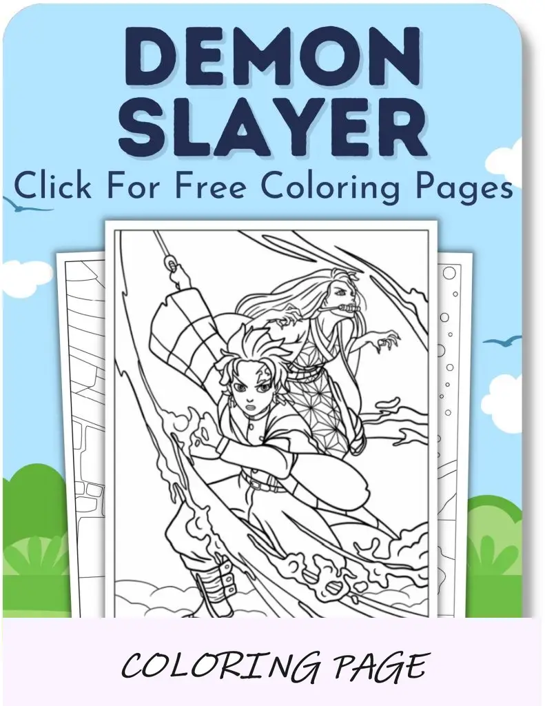 Desenhos para colorir do Demon Slayer para meninos