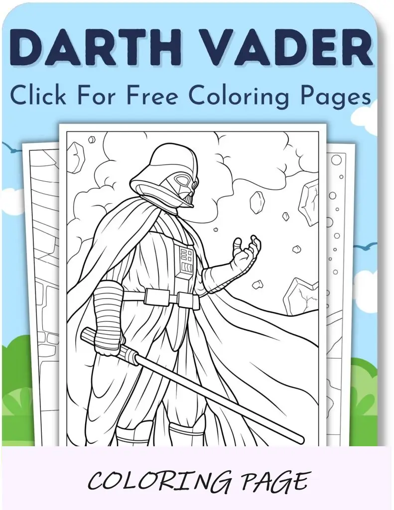 Desenhos para colorir de Darth Vader para meninos