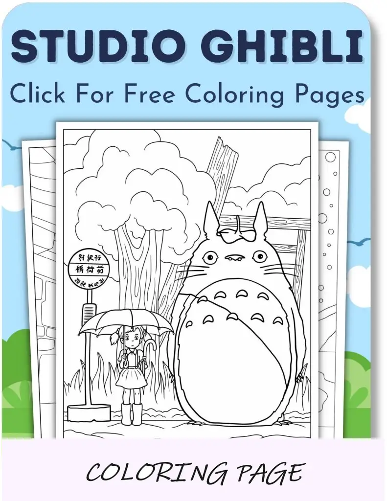 Desenhos para colorir do Studio Ghibli para meninos
