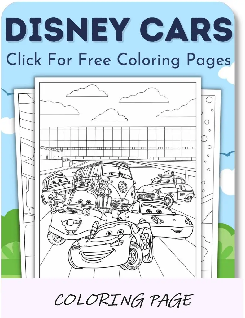 Desenhos para colorir de carros da Disney para meninos