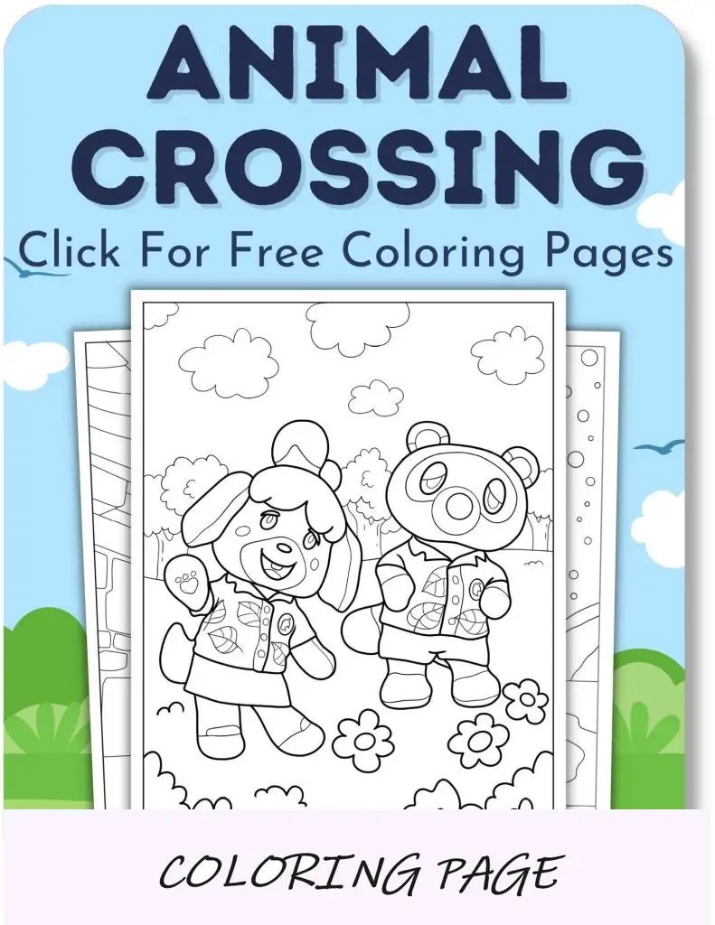Desenhos para colorir de Animal Crossing para meninos