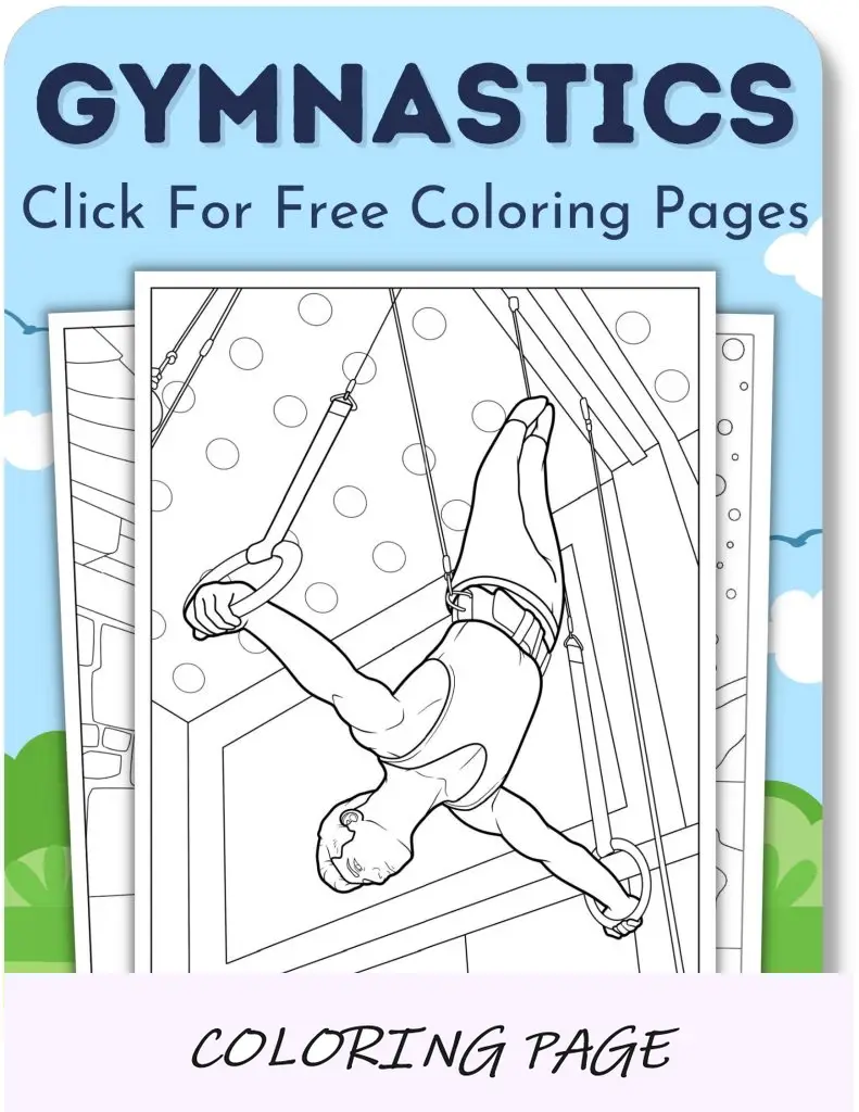 Páginas para colorir de ginástica para meninos