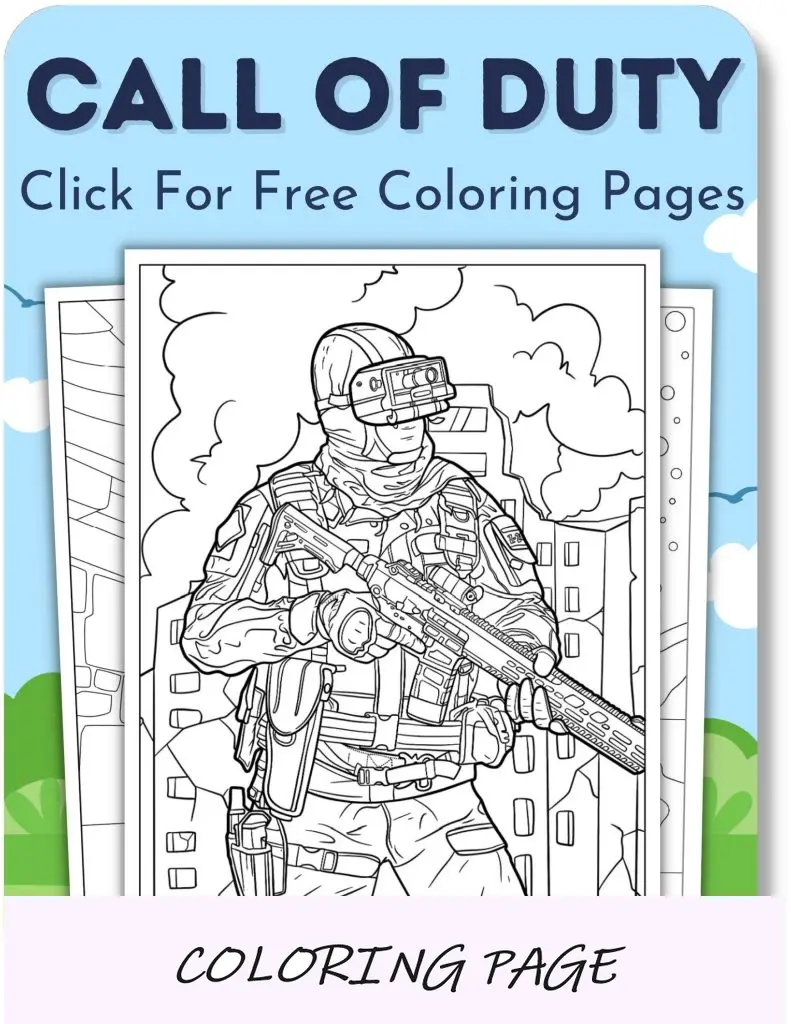 Páginas para colorir de Call Of Duty para meninos