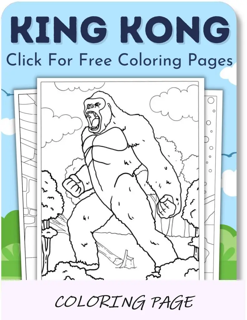 Desenhos para colorir de King Kong para meninos