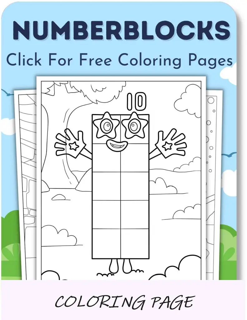 Desenhos para colorir de blocos numéricos para meninos
