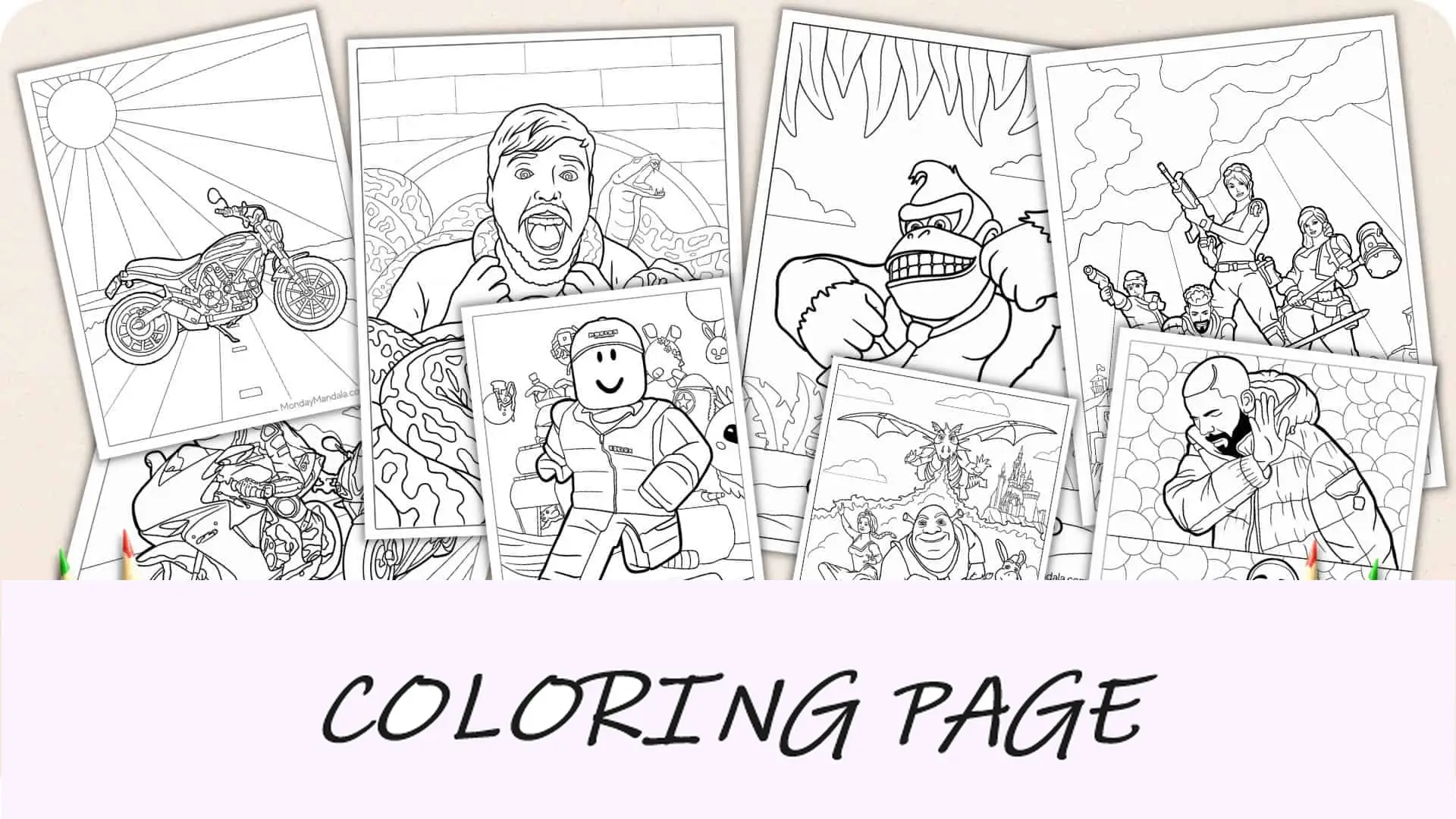 Desenhos para colorir para meninos Imagem em destaque