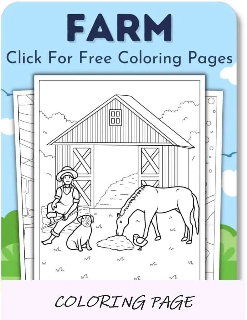 Desenhos para colorir de fazenda