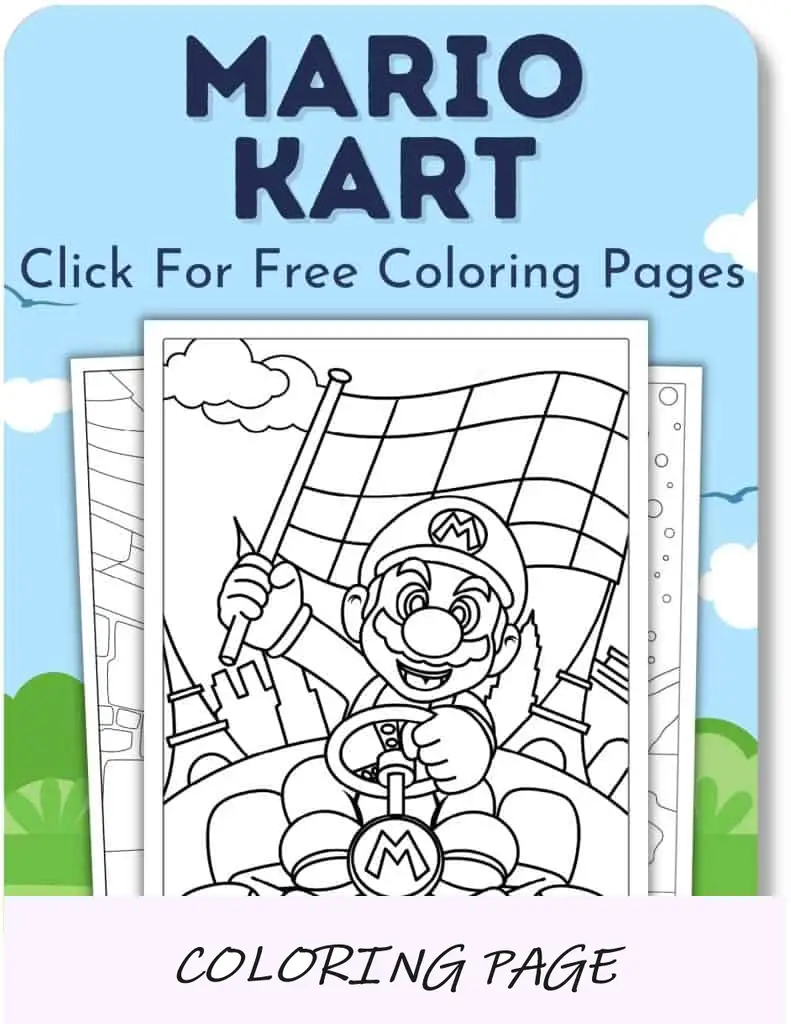 Desenhos para colorir de Mario Kart para meninos
