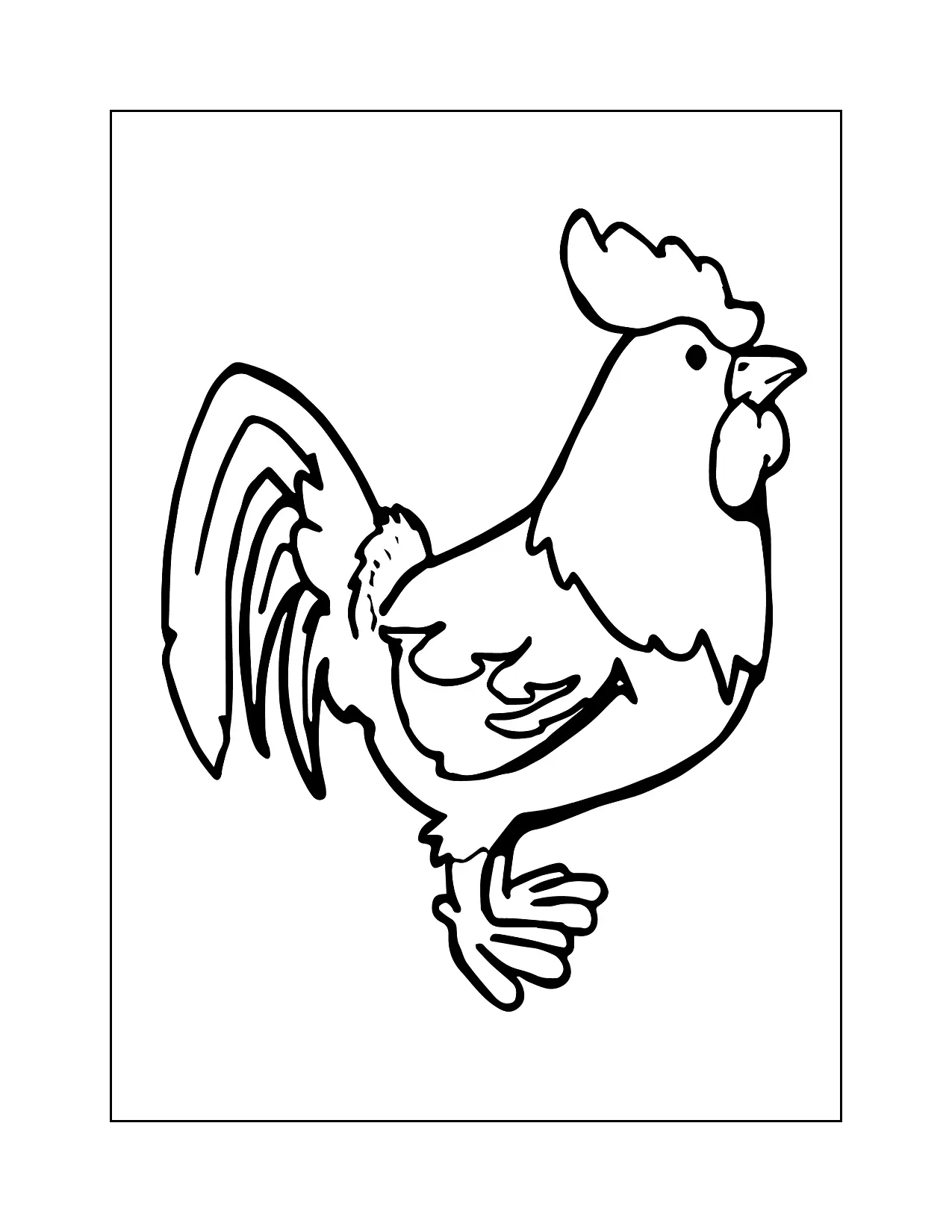 Rooster Coloring Page
