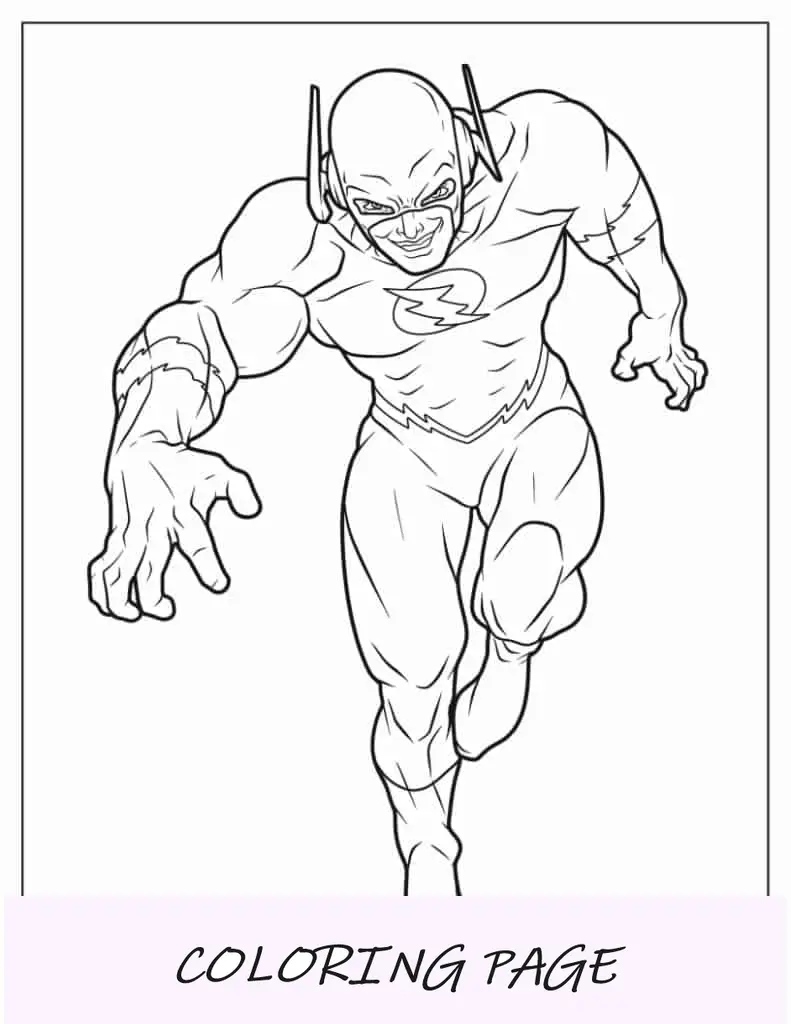 Flash de aspecto musculoso para colorear