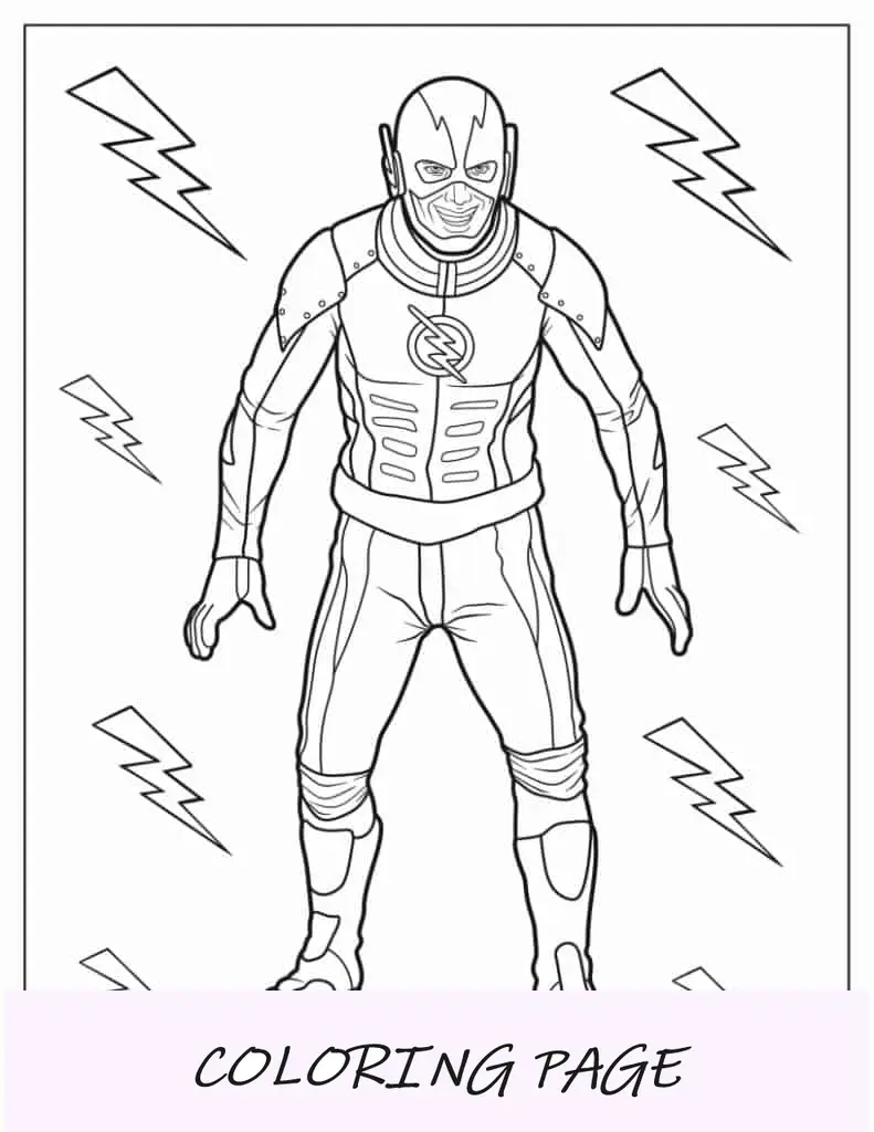 Flash Inverso Página Para Colorear