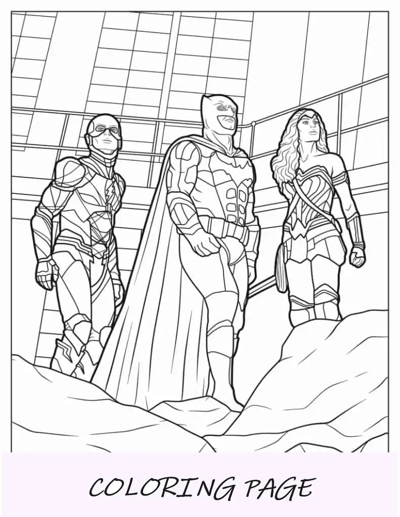 El flash con la mujer maravilla y batman