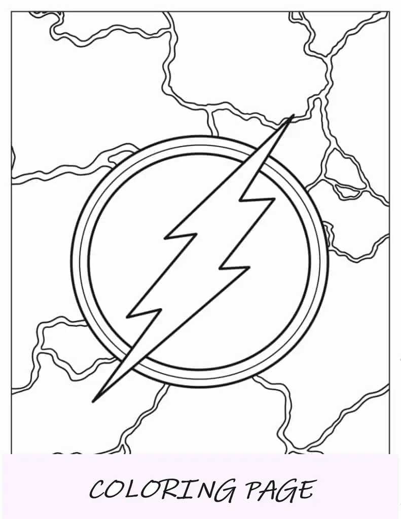 El logotipo de Flash para colorear