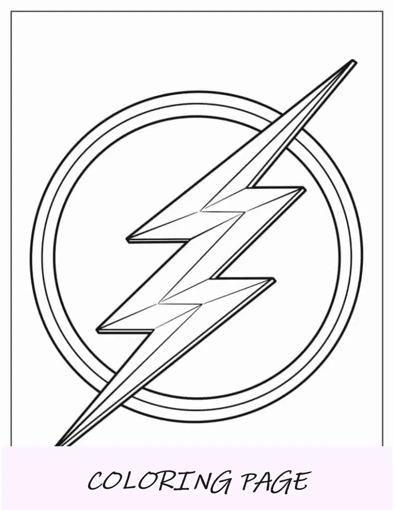 Logotipo flash para colorear