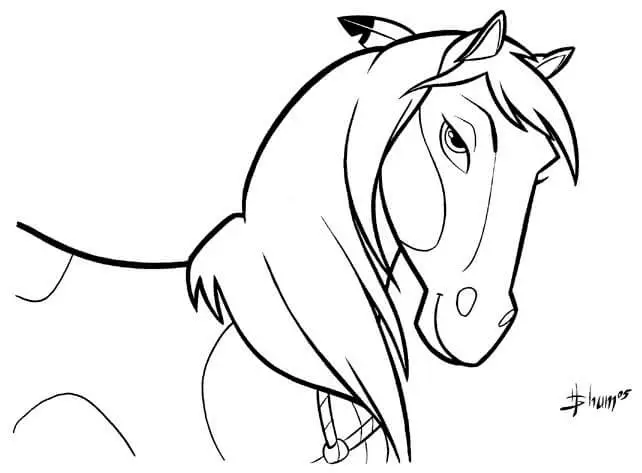 Simple Horse Coloring Page