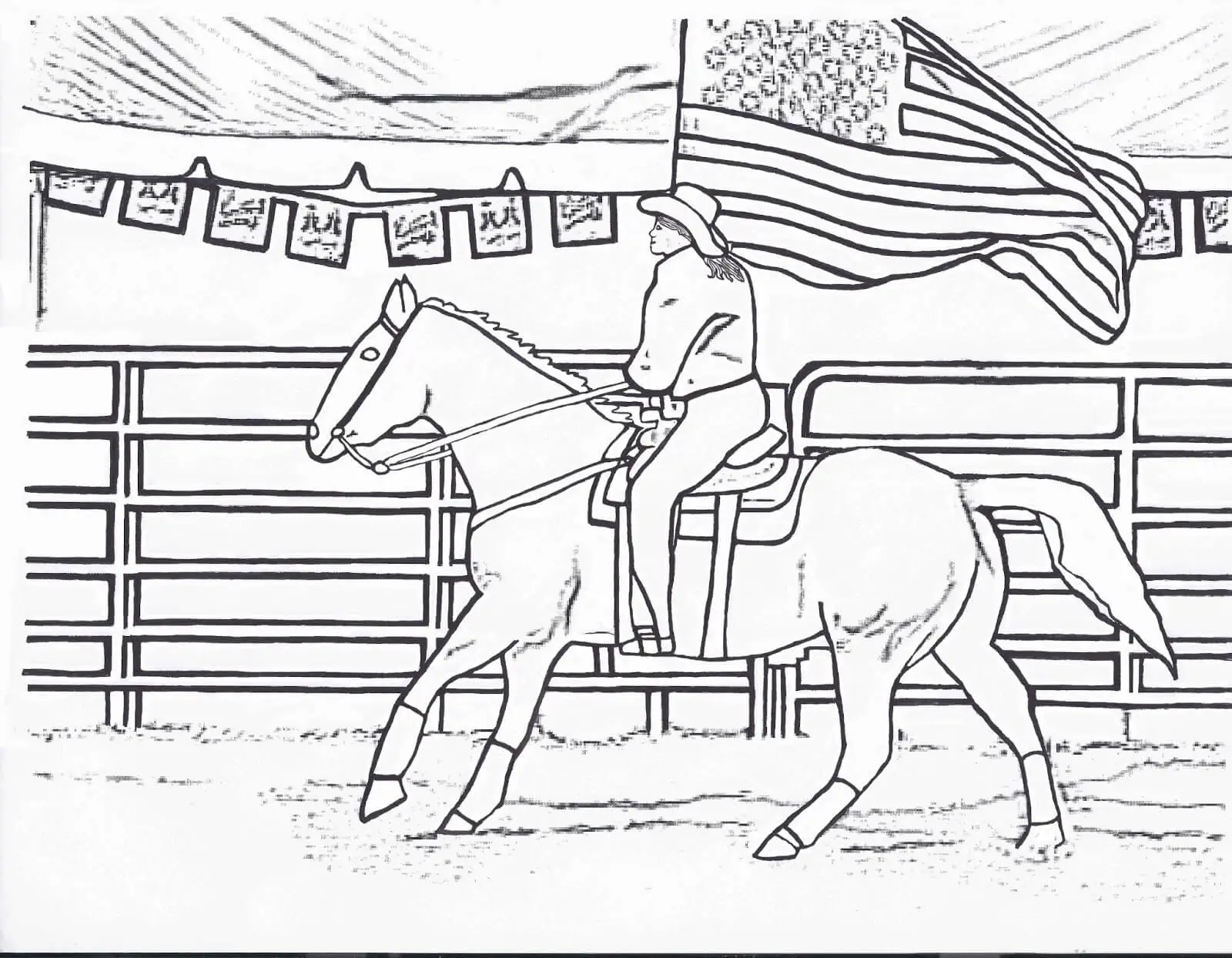 Rodeo Horse Coloring Page