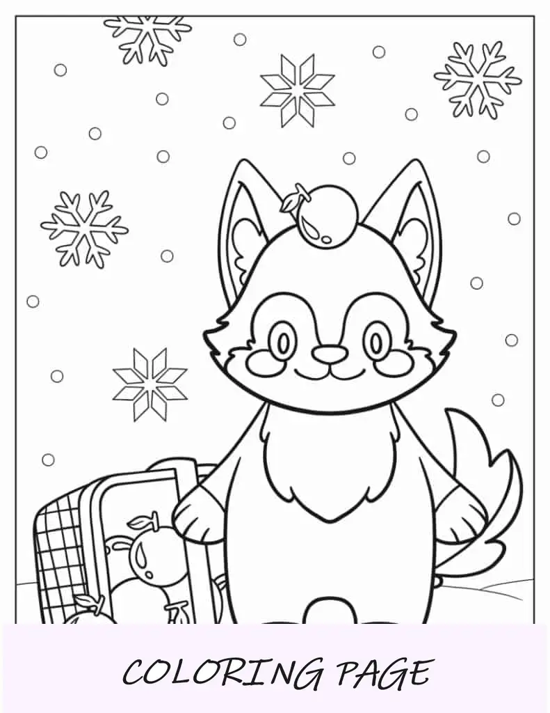 Cachorro Husky fofo para colorir para crianças