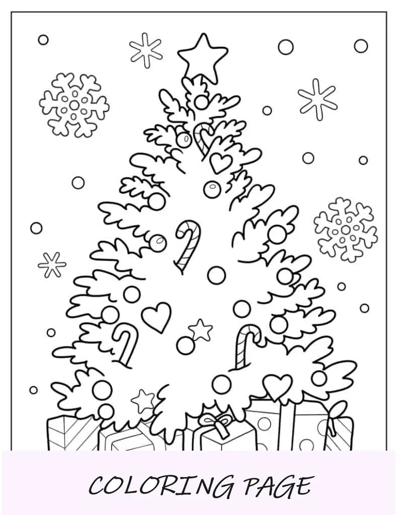 Folha para colorir de boneco de neve Kawaii para crianças em idade pré-escolar