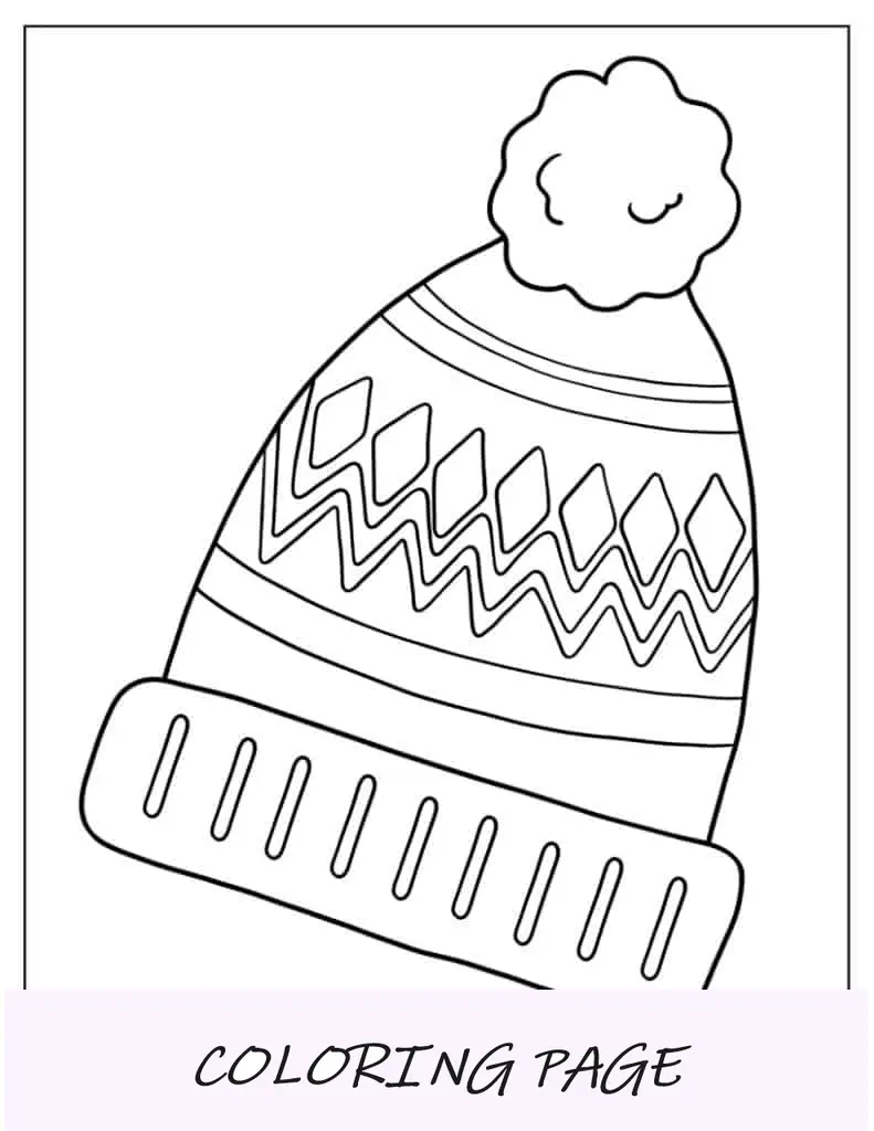 Folha para colorir fácil de floco de neve