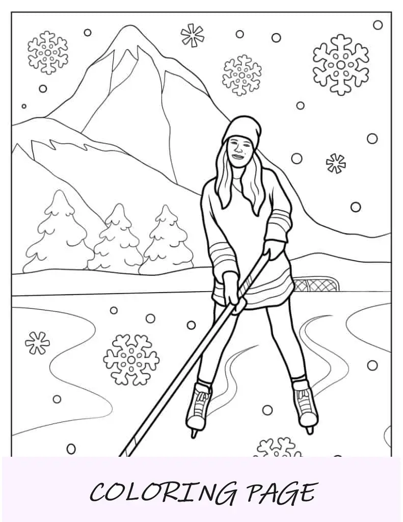 Coloração de contorno de floco de neve para crianças