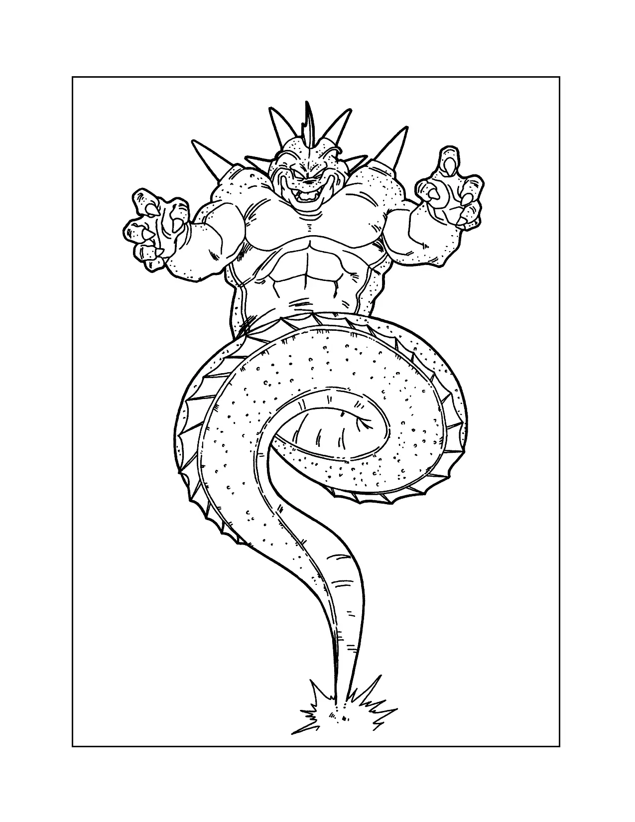 Dragon Ball Z Villain Coloring Page