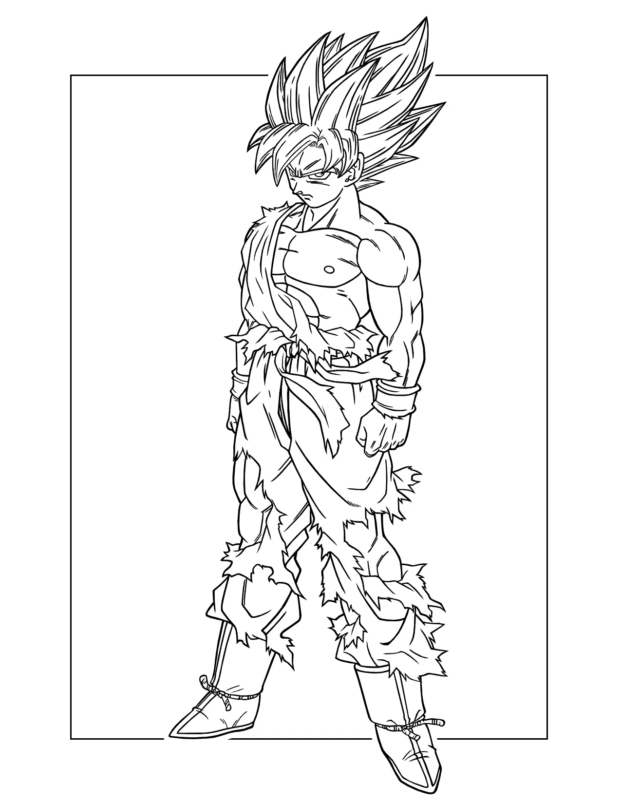 Vegeta Dragonball Z Coloring Page