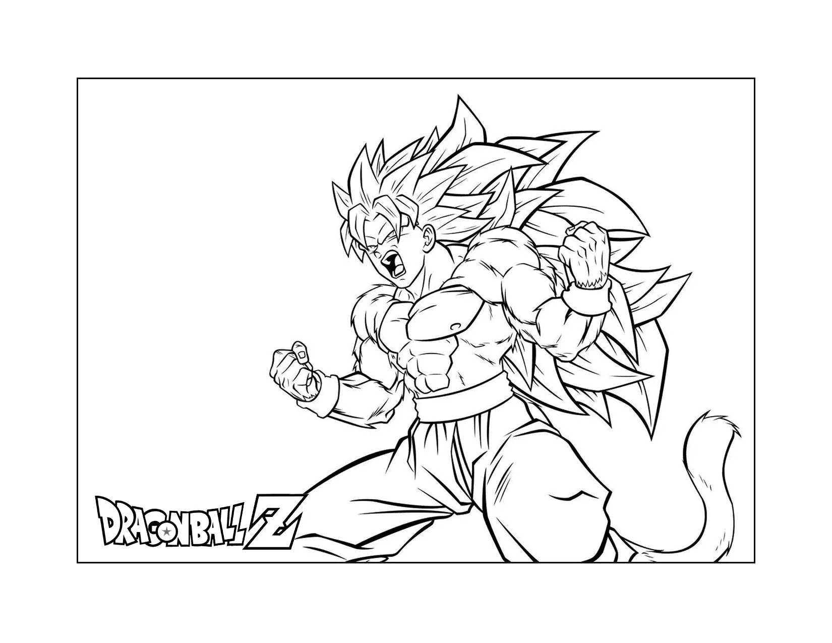 Super Saiyan Dragon Ball Z Coloring Page